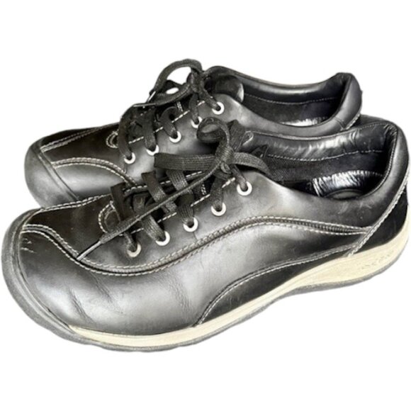 KEEN Presidio II Lace Up Leather Walking/Everyday Shoe -- Black/Grey - 39/8.5 - Picture 2 of 11
